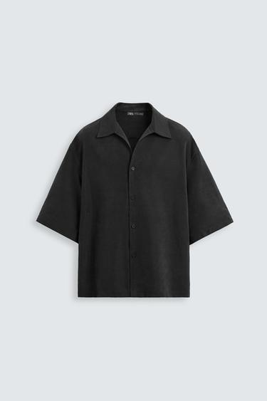 RELAXED FIT FLOWING SHIRT - Black by Zara