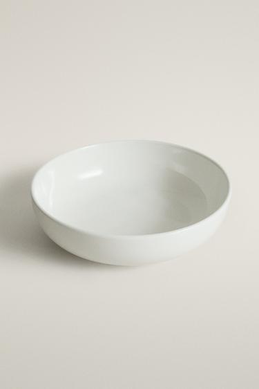 STONEWARE SOUP PLATE — White 2