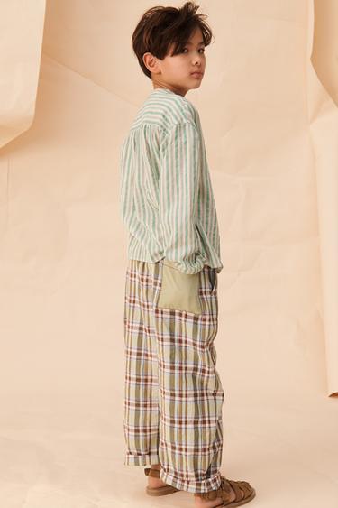 LIMITED EDITION STRIPED SHIRT WITH POCKET - Green stripe by Zara - Image 2