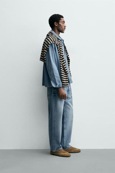 CHEMISE EN JEAN COUPE BOXY - Bleu moyen de Zara - Image 3