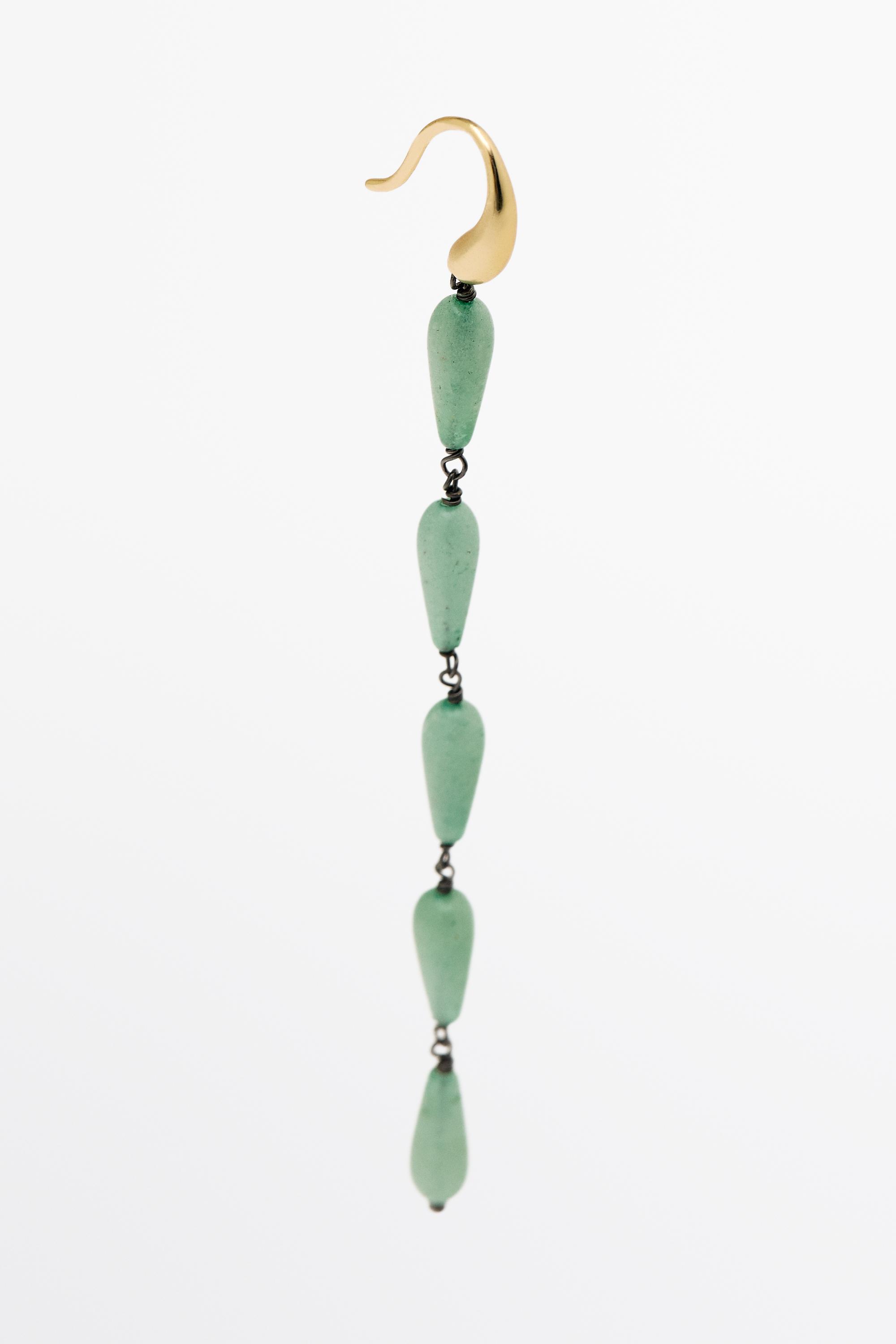 Gemstone dangle earrings