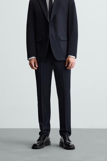 COMFORT SUIT TROUSERS - Navy blue by Zara