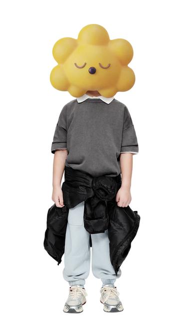 מכנסי טרנינג GARMENT DYE עם תווית - כחול בהיר של Zara