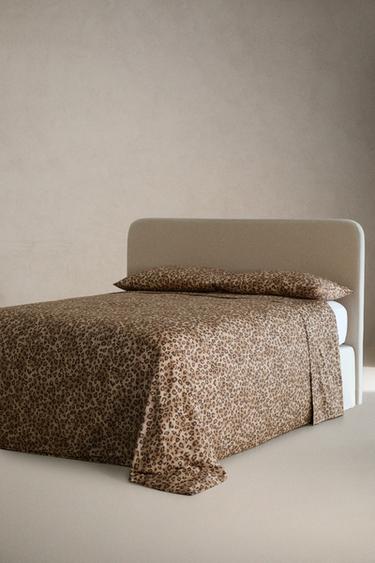 ANIMAL PRINT SATEEN FLAT SHEET - Leopard by Zara - Image 1