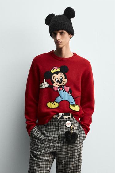 Zara MONTY 羊毛針織衫 HARRY LAMBERT FOR ZARA X DISNEY - 紅色