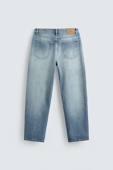 STRAIGHT-LEG SEAM JEANS - Light blue by Zara - Image 7