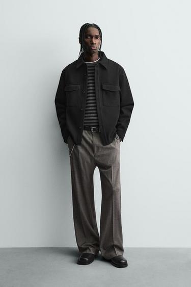 SOBRECAMISA ESTRUCTURA TWILL WATER REPELLENT - Negro de Zara - Imagen 0