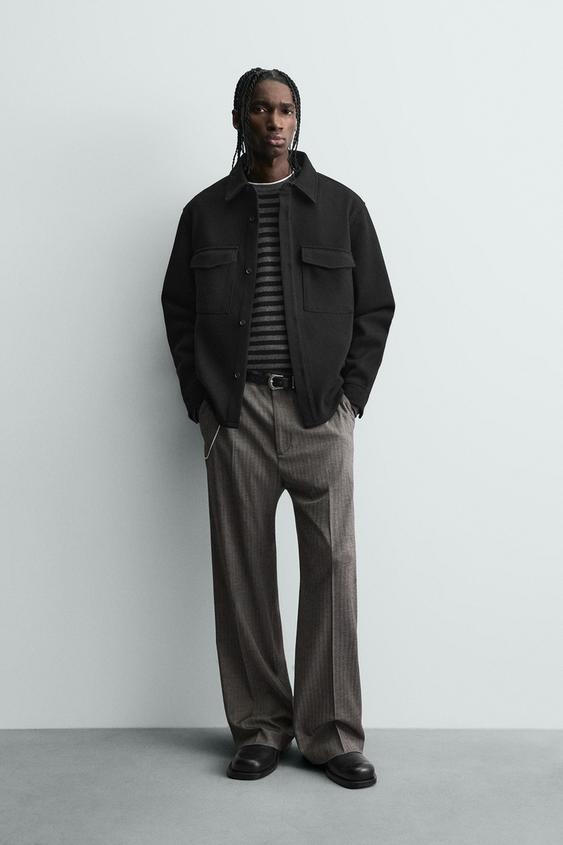 SOBRECAMISA ESTRUCTURA TWILL WATER REPELLENT - Negro de Zara - Imagen 0