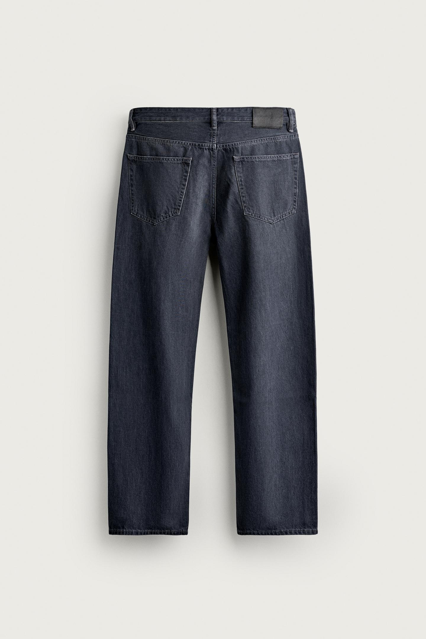 Мужские джинсы Zara Straight Fit, цвет: Индиго — фото 8
