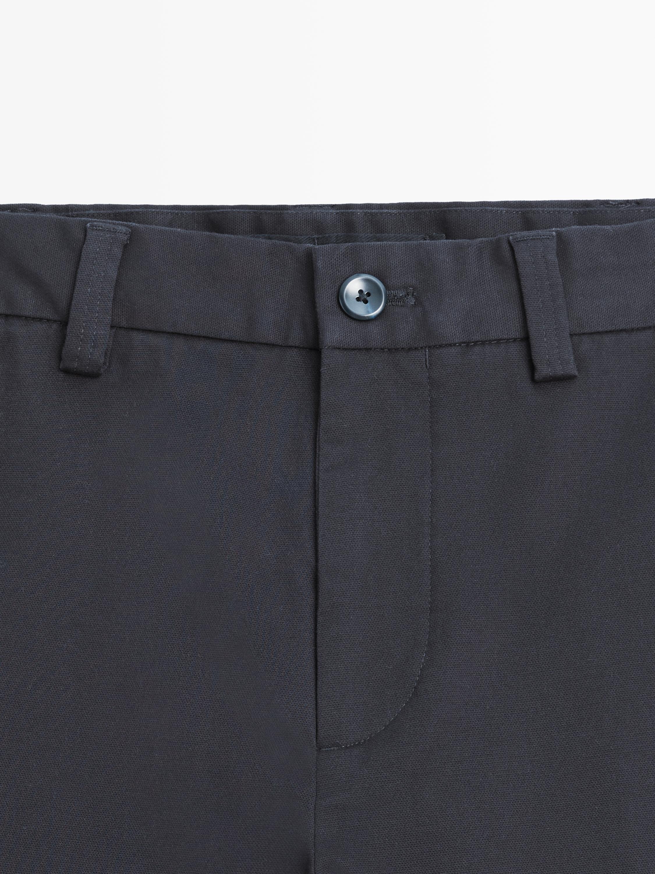 Pantalon tapered fit microtexturé