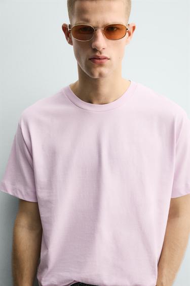 T-SHIRT WITH CONTRAST EMBROIDERY AND PRINT - lavender-white by Zara - Image 4