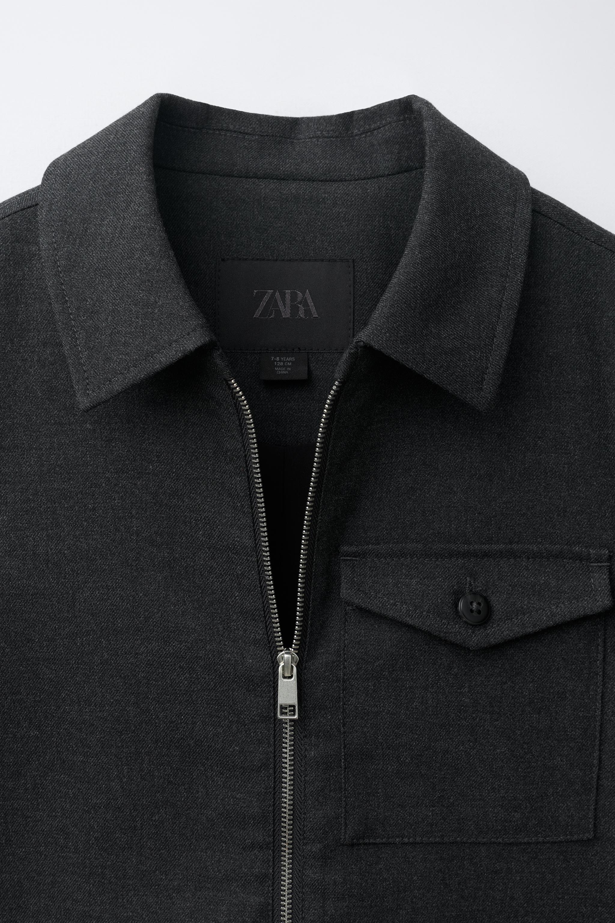 Детские рубашки Zara ZIP-UP OVERSHIRT — фото 3