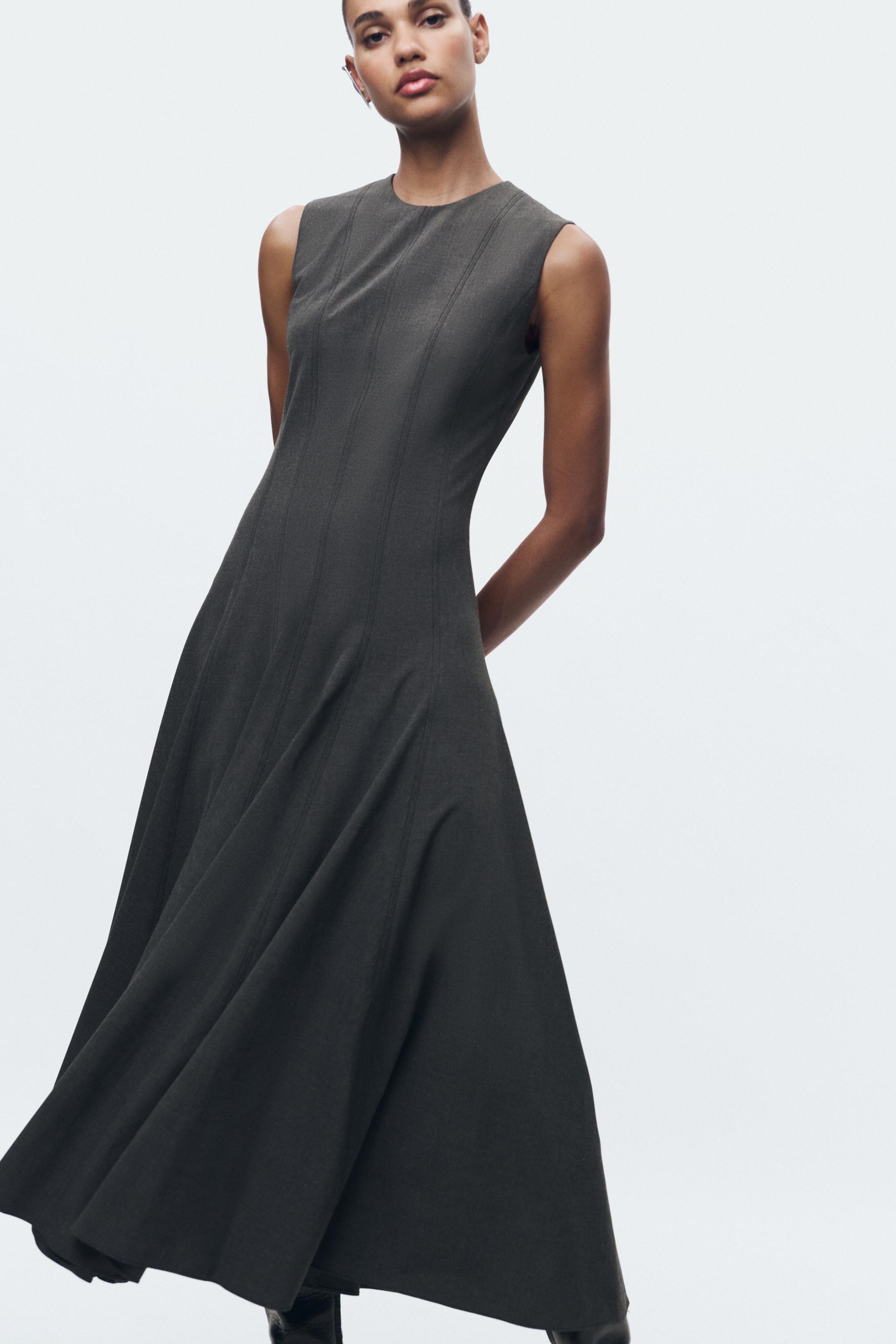 Vestido gris online oscuro