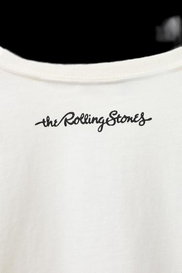 Zara ROLLING STONES © PRINTED T-SHIRT - Ecru