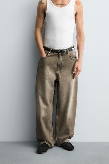 BAGGY-FIT-JEANS - Khaki von Zara
