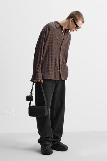 Zara NYLON CROSSBODY BAG - Black - Image 0