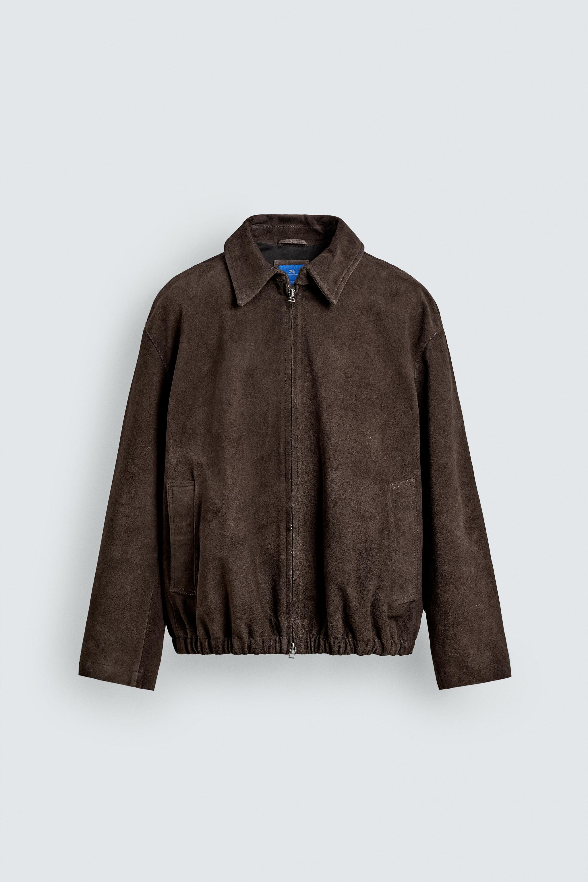 BLOUSON REGULAR FIT EN CUIR DAIM AARON LEVINE X ZARA