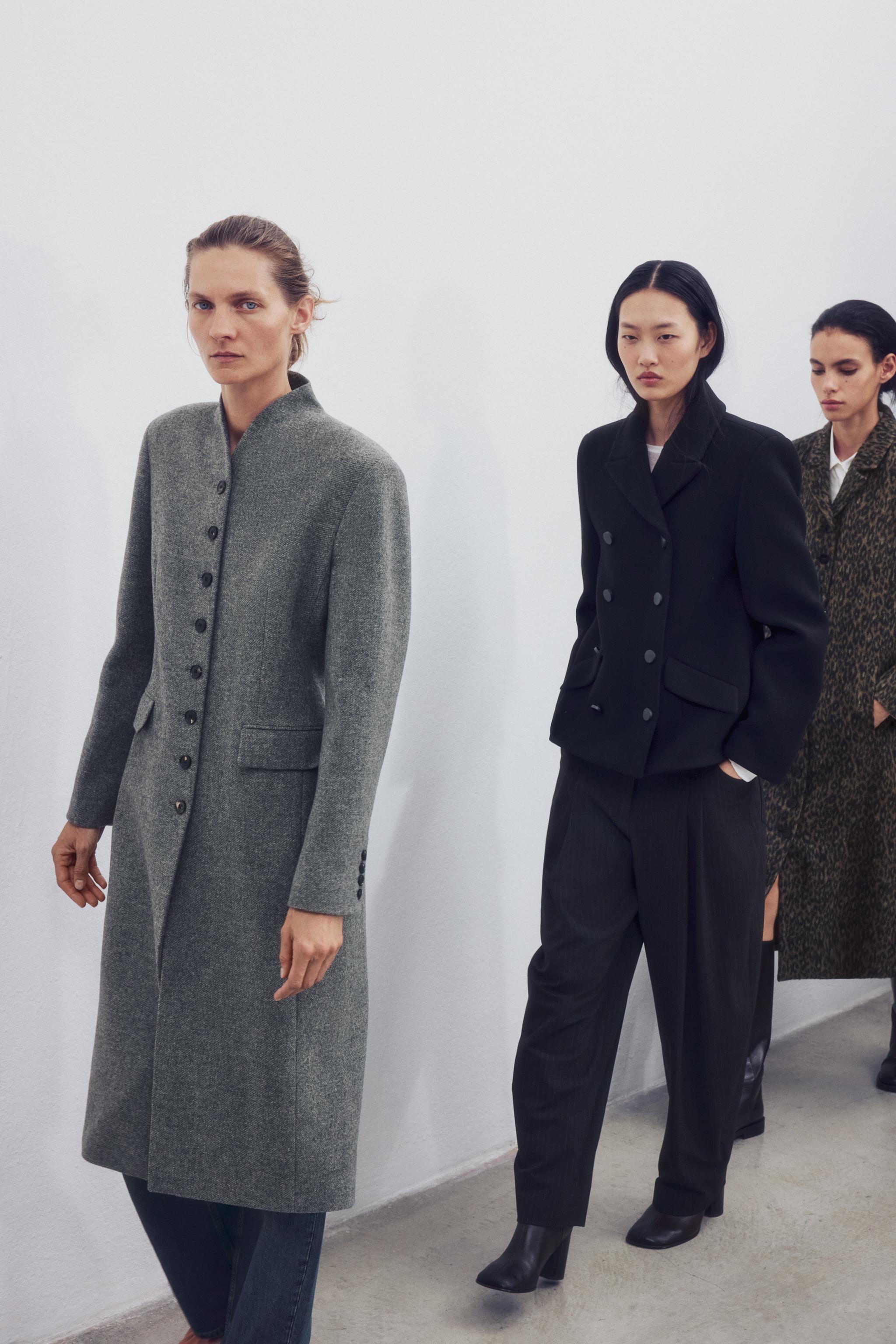 ZW Collection Wool-Blend Short Coat