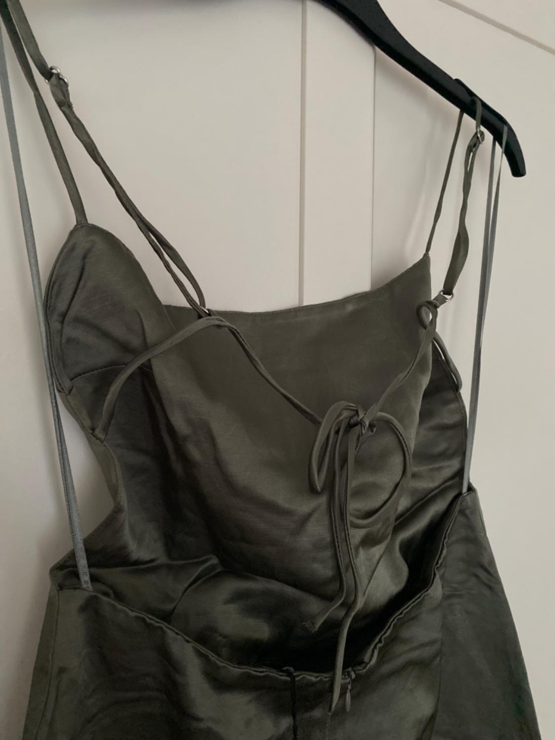 SATIN LINEN BLEND DRESS - Image 4