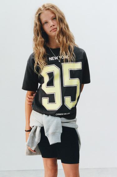 NUMBER PRINT T-SHIRT - Anthracite grey by Zara