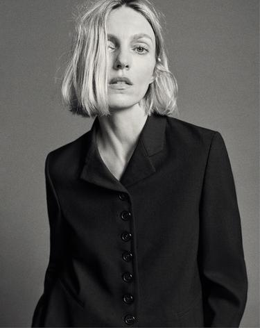 Zara ZW COLLECTION STRAIGHT BUTTON BLAZER - Black