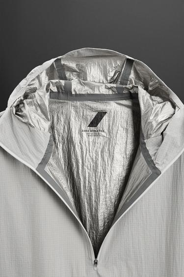 TECHNICAL HOODED JACKET - Pearl grey by Zara - Image 8