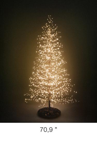 Zara LED LIGHT CHRISTMAS TREE (70.9") - Brown