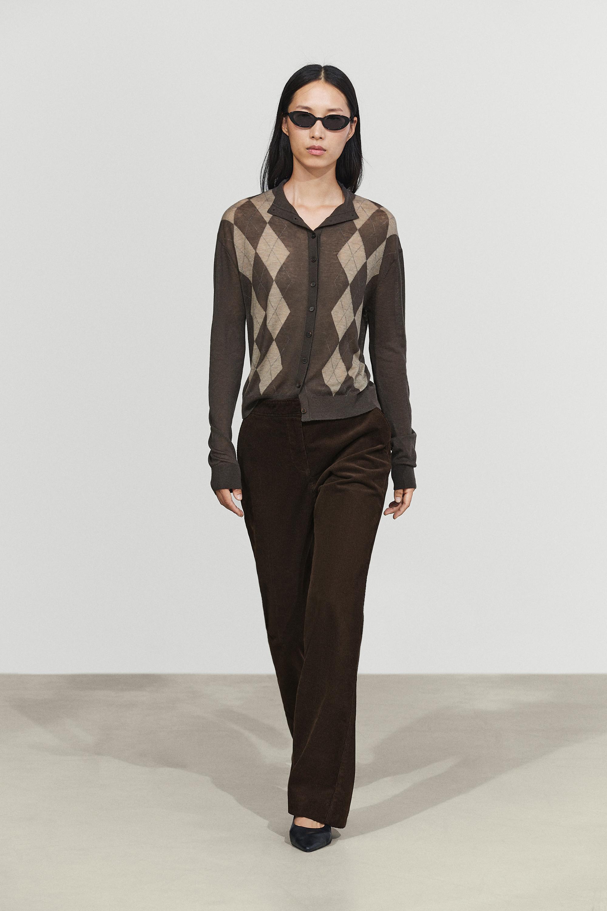 Corduroy flared pants