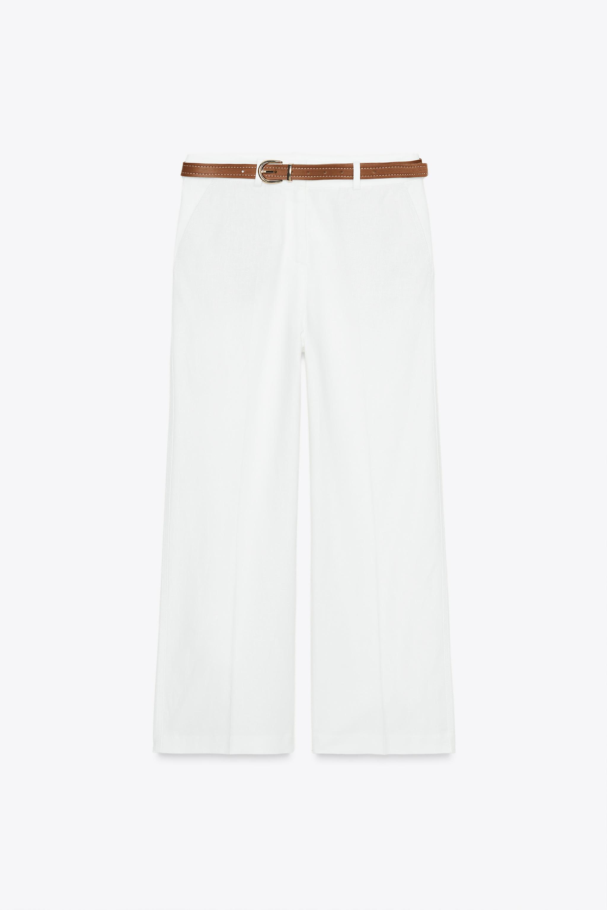 PANTALON CULOTTE AVEC CEINTURE EN LIN