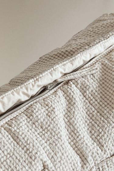 SAC DE MATERNITÉ À CARREAUX VICHY - Gris de Zara - Image 4