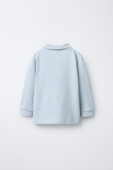 POLO BASIQUE EN PIQUÉ - Bleu clair de Zara - Image 1