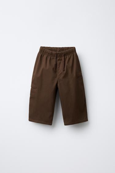 SOFT-TOUCH TROUSERS WITH POCKETS - Brown by Zara