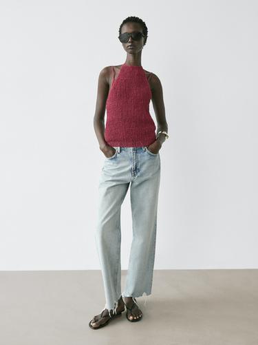 Top punto doble crochet - Frambuesa de Zara