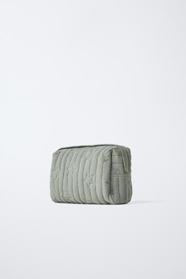 STARS PRINT TOILETRY BAG - Green by Zara - Image 1