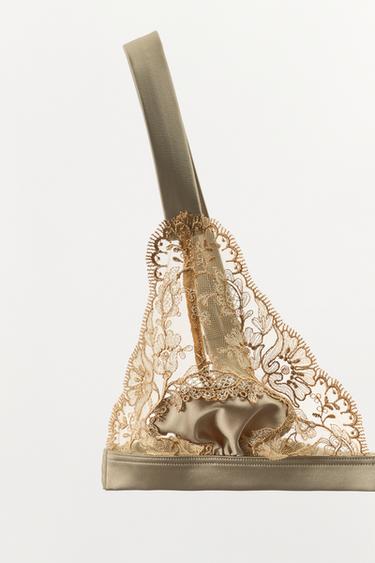 SOUTIEN-GORGE SATINÉ BRODÉ BIMATIÈRE - Vison de Zara - Image 6