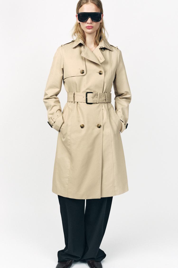 Limited Edition Zara Basic Trenchcoat ZARA FLOWY LINEN BLEND