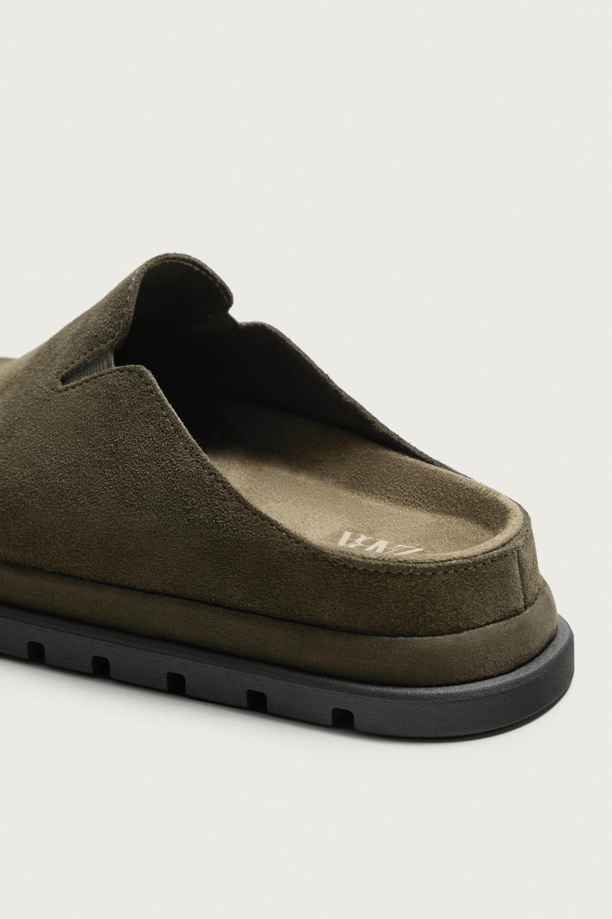 CHUNKY LEATHER CLOGS - Green | ZARA United States