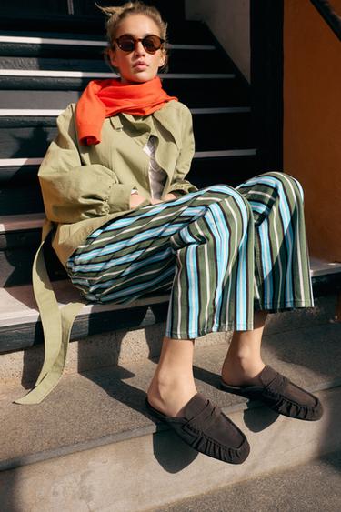 LEATHER MULE LOAFERS - Chocolate Brown by Zara