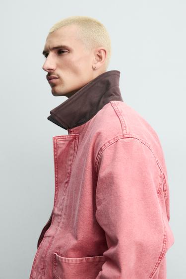 BLOUSON RELAXED FIT LAVÉ À COL CONTRASTE - 140 de Zara - Image 6