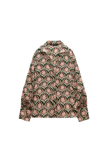 CAMISA ESTAMPADA FRUNCES CINTURA