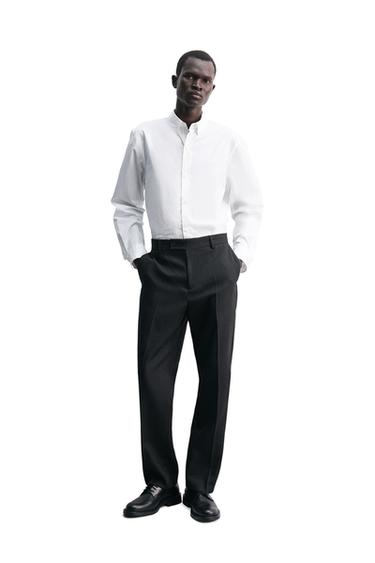 CHEMISE REGULAR FIT EN POPELINE - Blanc de Zara