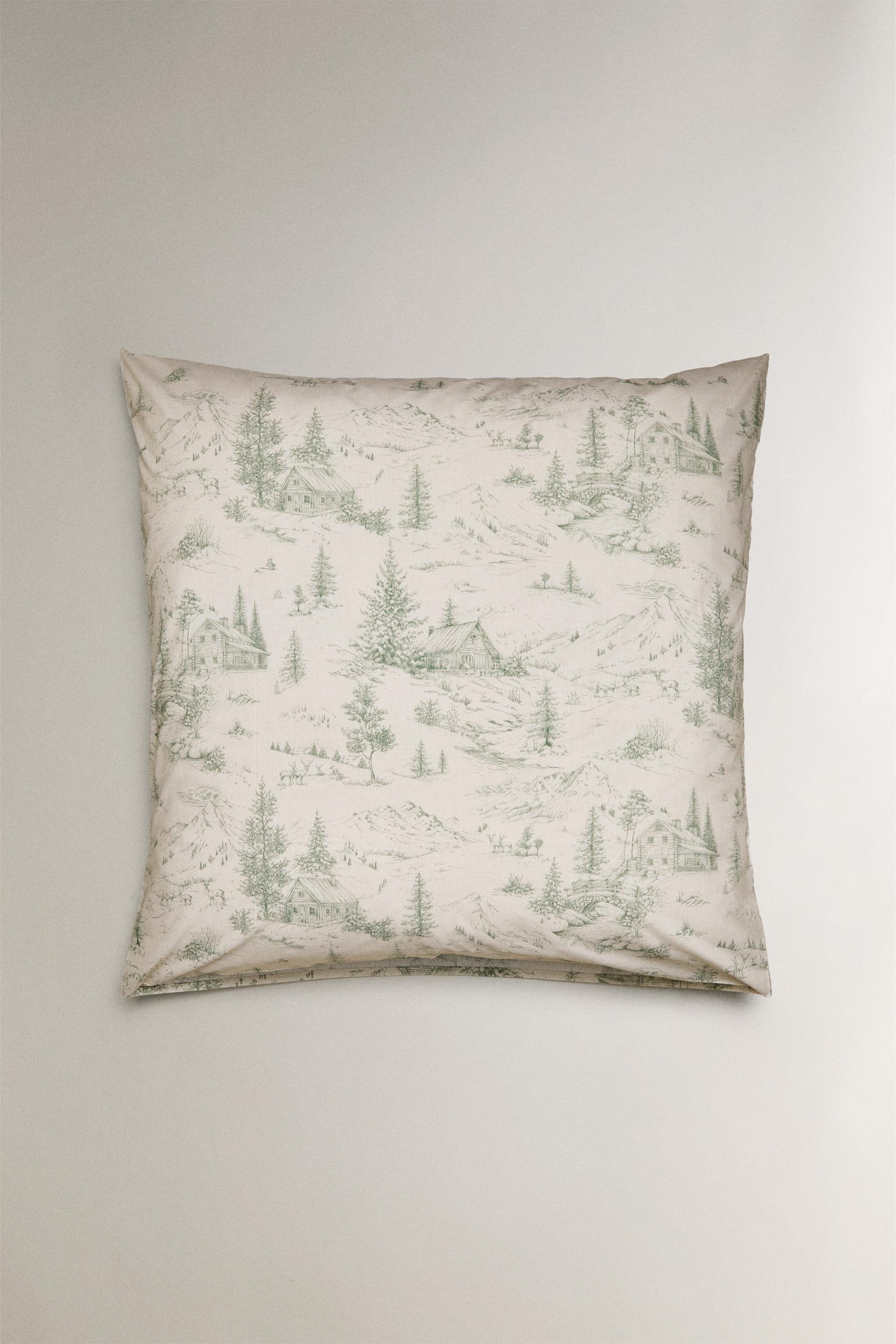 TOILE DE JOUY CHRISTMAS PERCALE PILLOWCASE