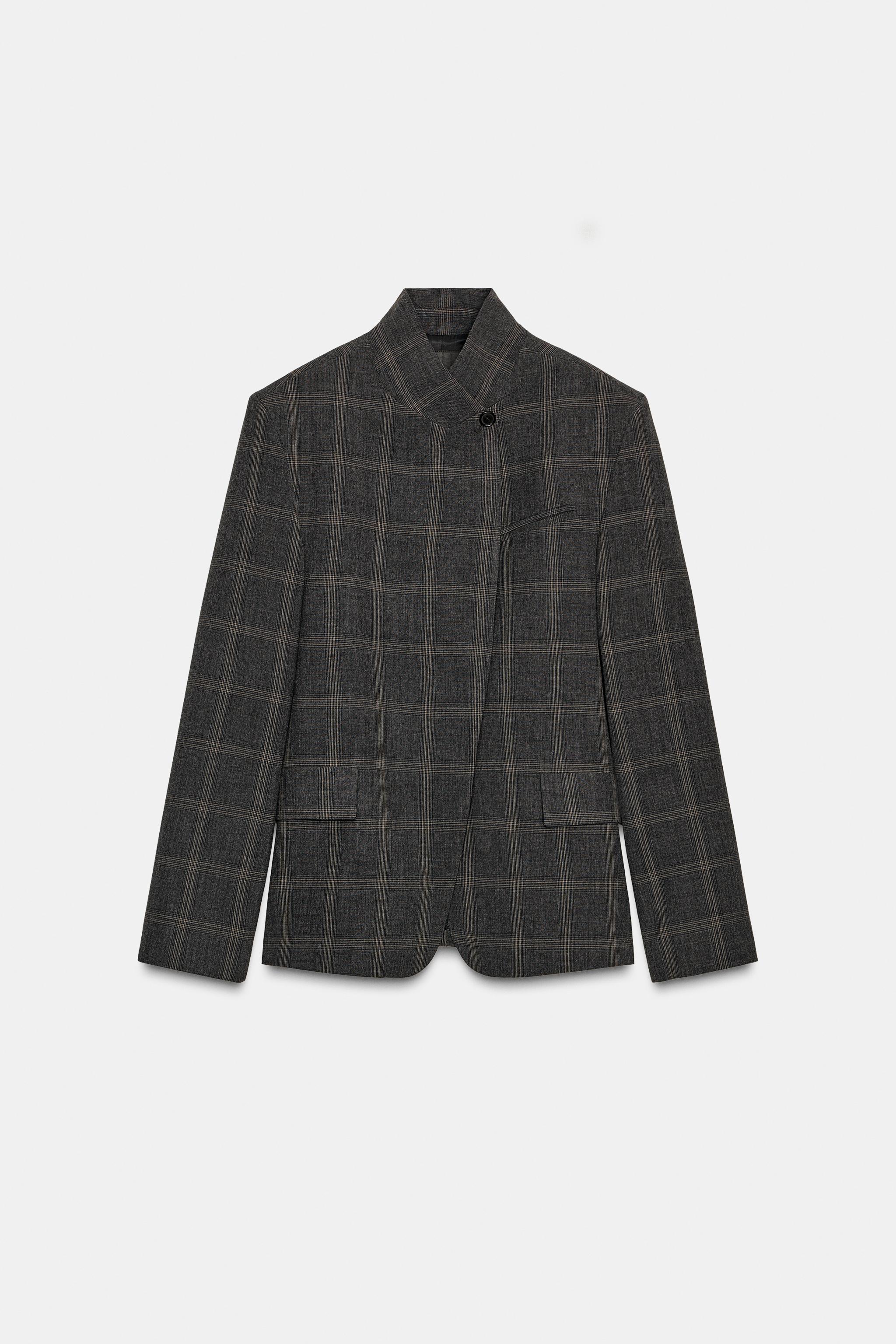 PLAID BLAZER ZW COLLECTION LIMITED EDITION