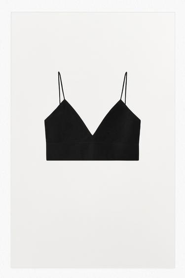 TRIANGEL-BRALETTE – SEAMLESS - Schwarz von Zara