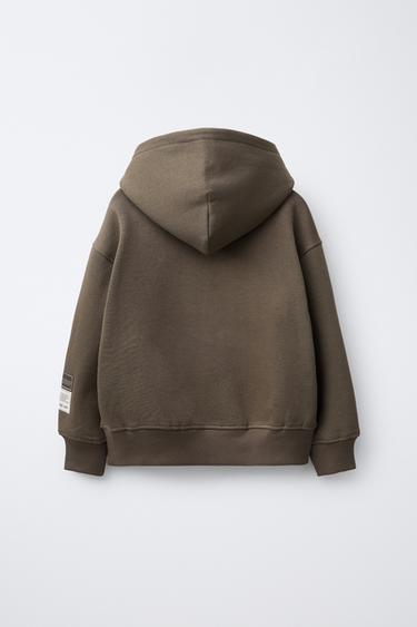 HOODIE AND LABEL JOGGERS SET - Brown by Zara - Image 2