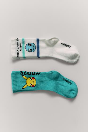 2ER-PACK PIKACHU POKÉMON™-SOCKEN - Grünlich von Zara