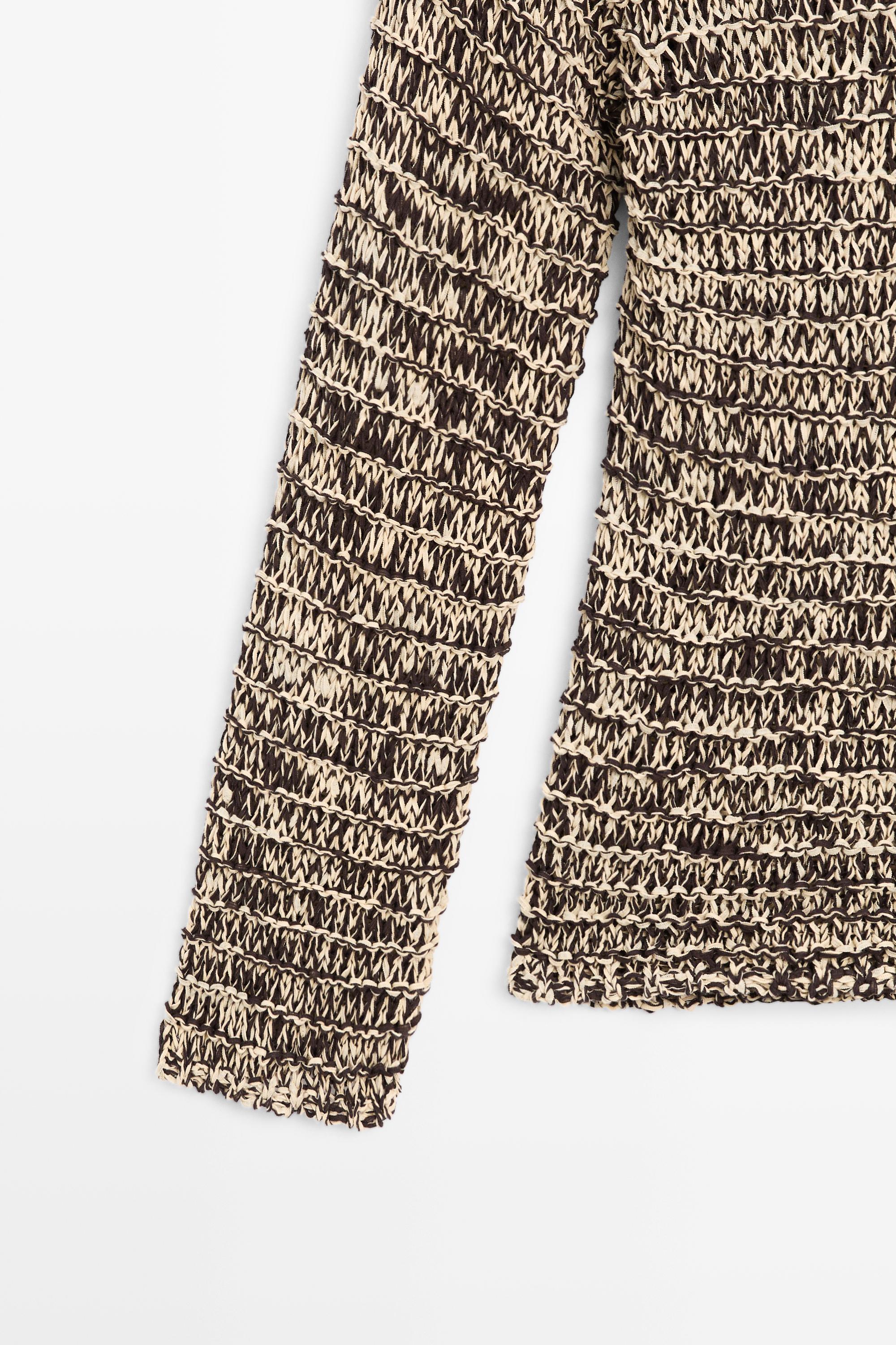 Pull en maille chinée total look