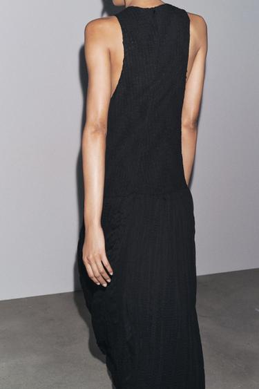 ZW COLLECTION CRINKLED COMBINED DRESS - Black de Zara - Image 2