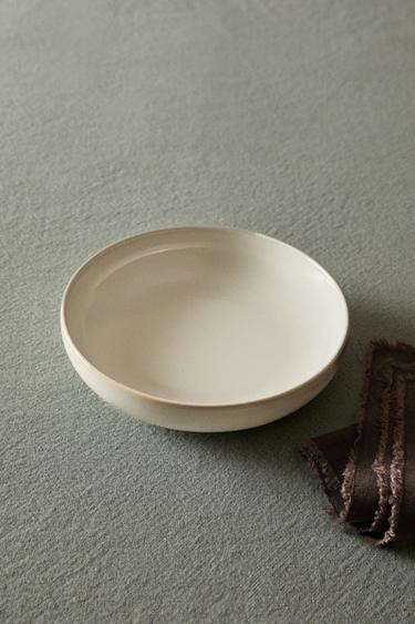 SOUP PLATE WITH ECRU RIM - White by Zara - Image 5