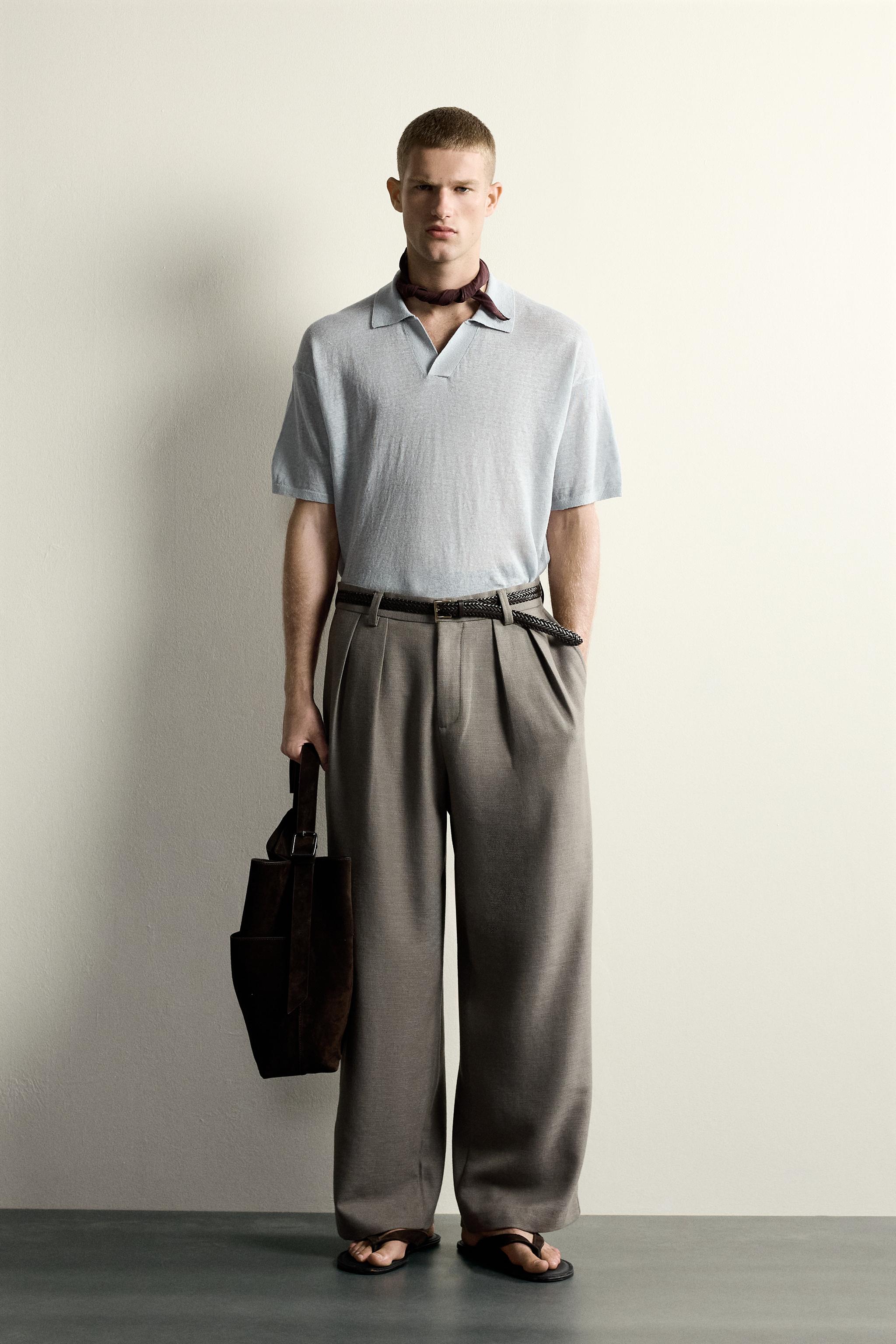 100% LINEN RELAXED FIT POLO SHIRT
